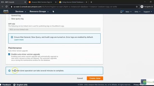 AWS Aurora Cloning - Demo смотреть онлайн
