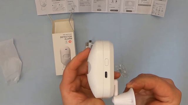 Умный дом - датчик движения с сиреной, охранная сигнализация беспроводная от батареек Tuya смотреть онлайн