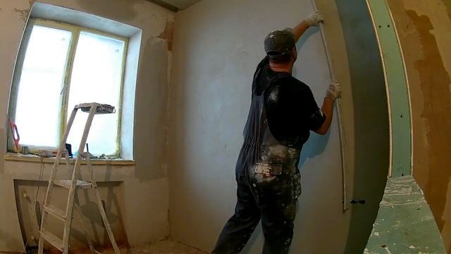 Выравнивание кривых стен под правило без маяков смотреть онлайн