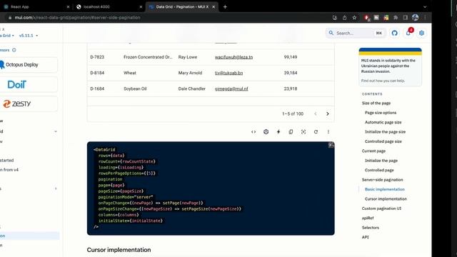 Server-side pagination in Material UI Data Grid | Material UI | MUI | Data Grid | React.Js смотреть онлайн