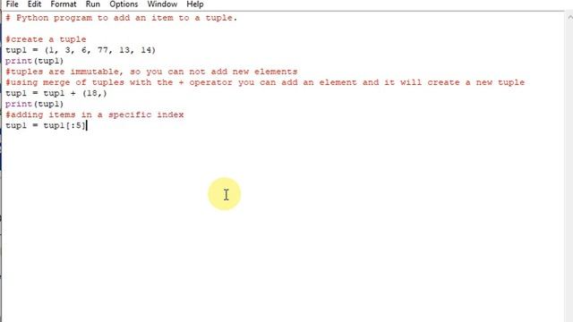Python program to add an item to a tuple. смотреть онлайн