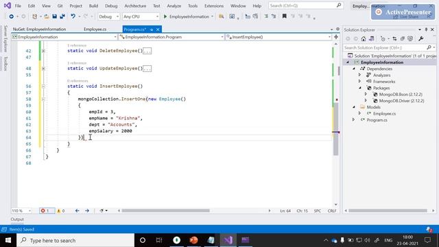 Create a document from MongoDB using C# || Create a document from mongoDB using C# смотреть онлайн