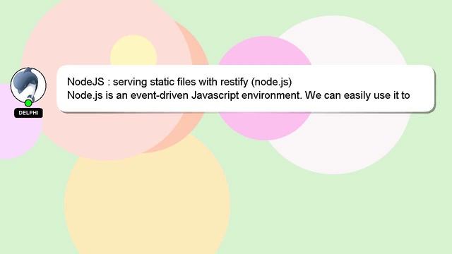 NodeJS : serving static files with restify (node.js) смотреть онлайн