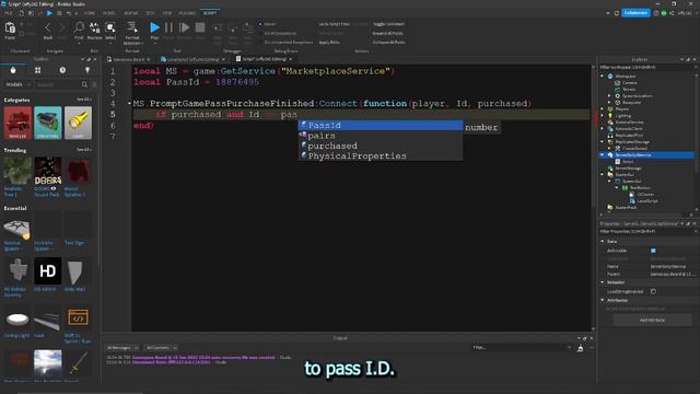 How to make a Game Pass Purchase Button in Roblox Studio | Roblox Scripting Tutorial смотреть онлайн