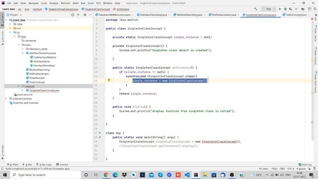 Singleton class concept and Private Constructor in java by Mobile Programming смотреть онлайн