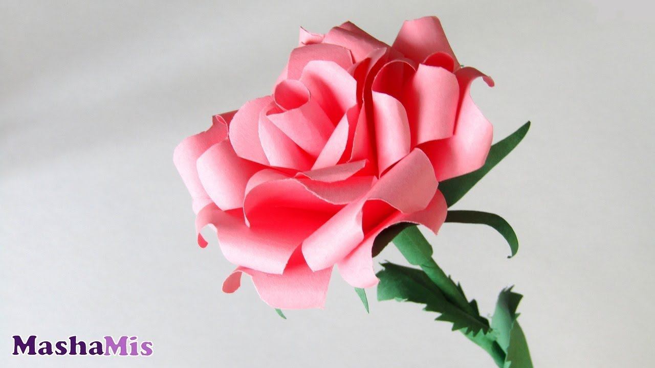 ПОТРЯСАЮЩАЯ РОЗА из БУМАГИ/СДЕЛАЙ САМ/PAPER ROSE смотреть онлайн