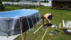 Навес для бассейна своими руками