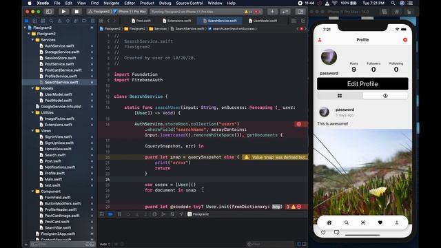 SwiftUI Instagram Clone with Firebase #16 Search Bar смотреть онлайн