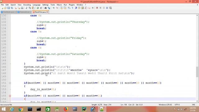 #3 Print Month Project in Java. смотреть онлайн