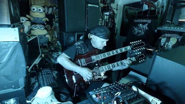 DJ MRELLGATO PLAYS HIS EPIPHONE DOUBLE NECK GUITAR LIVE!!! смотреть онлайн