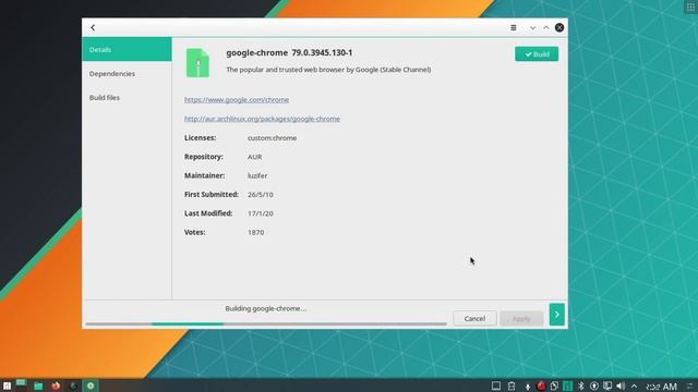 Installing Google Chrome In Manjaro Kde.