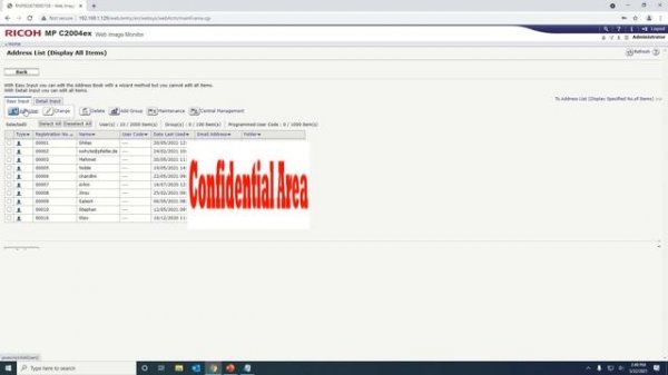 Remote Scanner configuration for Scan to network folder - Ricoh MP C2004ex
