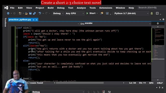 Reviewing python syntax - If Else Input Output ELIF Functions смотреть онлайн