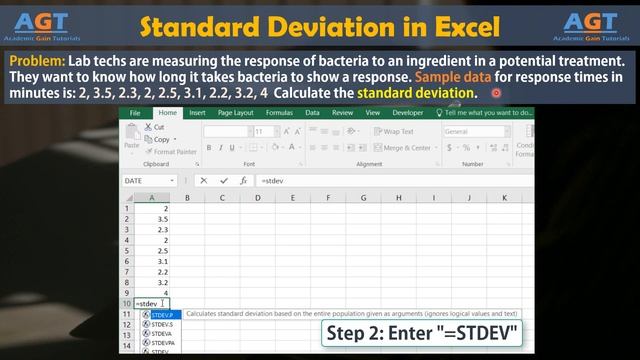 Calculate Standard Deviation in Excel | Lean Six Sigma Complete Course. смотреть онлайн