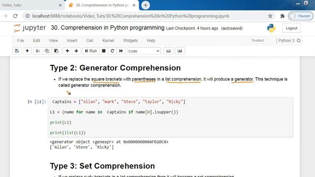 Types of Comprehensions in Python Programming Language смотреть онлайн