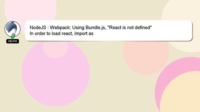 NodeJS : Webpack: Using Bundle.js, "React is not defined" смотреть онлайн