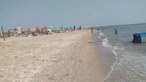 дикий пляж Лазурный Верховая Азовское море, город Бердянск