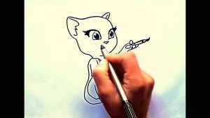 Как нарисовать МОЮ АНЖЕЛУ,  Drawing MY TALKING ANGELA
