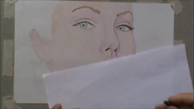 как рисовать лицо женщины, используя карандаши цвета на бумаге рисунок шоу смотреть онлайн