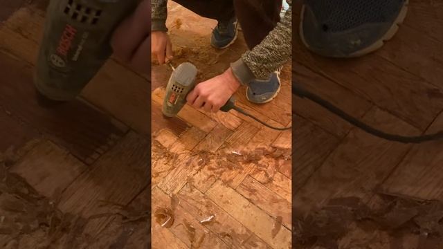 Как вручную отциклевать иснять старый лак с паркета быстрый способ смотреть онлайн