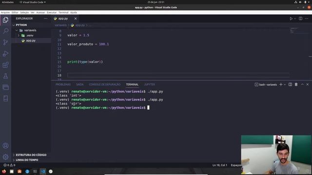 Trabalhando com variáveis no Python смотреть онлайн