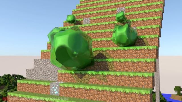 Minecraft - Slime Race [softbody Simulation]