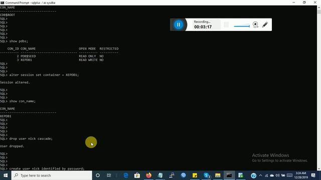 Connecting to Oracle Database XE 18c using NEW USERNAME смотреть онлайн