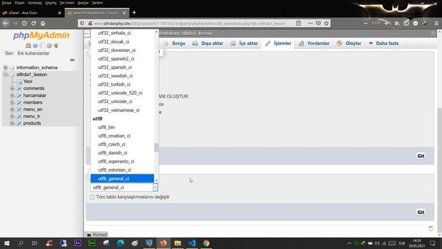 Hosting Cpanel MYSQL Türkçe Karakter Sorunu смотреть онлайн
