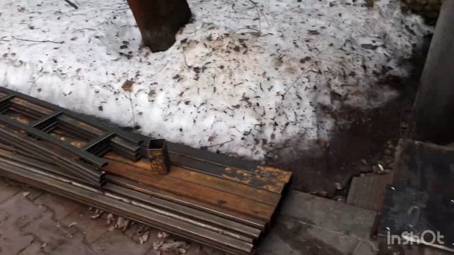 Навес из профильной трубы и поликарбоната своими руками! смотреть онлайн