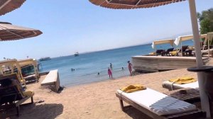 Обзор пляжа и моря при отеле Элисис/ELYSEES DREAM BEACH HOTEL 4*. Недорогие отели Хургады.