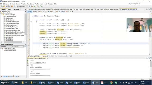 Java - The Implementation of Array List for User Defined Class смотреть онлайн