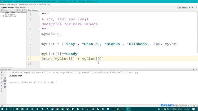 Python programming - lesson 4 (Lists ,list and len) смотреть онлайн