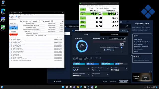 Benchmark WD BLACK SN850 vs Samsung 980 Pro in ASUS ROG Strix Z590 I смотреть онлайн
