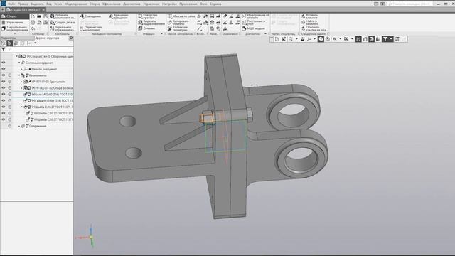 КОМПАС 3D урок 6 создание сборки (сборка блок-ролик) смотреть онлайн