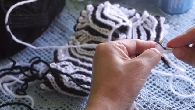 Шапка спицами Бриошь часть1 (brioche hat) (Шапка #11) смотреть онлайн