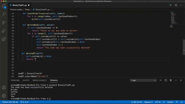 Delete Entire Binary Tree Python List Data Structures and Algorithms in Python 720p смотреть онлайн
