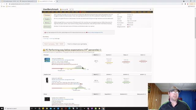 Pre CPU upgrade benchmarking Intel i5 6600k with Userbenchmark tutorial смотреть онлайн