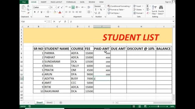 How to create Student List in MS Excel | GIT Education смотреть онлайн