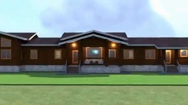 Одноэтажный дом 700 кв.м. из бруса смотреть онлайн