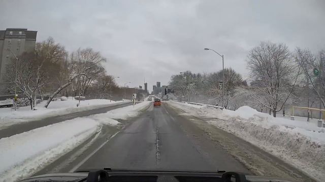 Live Stream Toronto Drive after Winter Snow Storm March 2023 смотреть онлайн