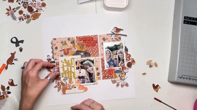 Autumn Scrapbook Layout With Grid Design Using Acorn Lane By Simple Stories For GoGo Getaway