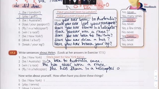 Raymond Murphy Unit 17 | Homework | The Present Perfect | Ever, Never