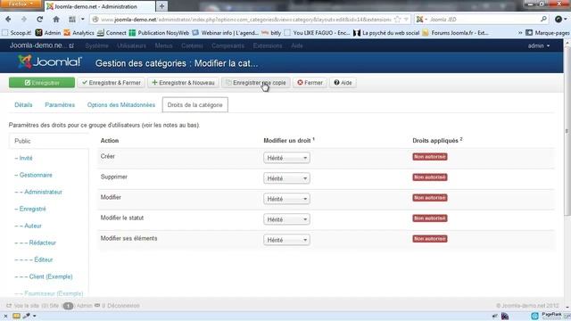 Joomla 3 - La création des catégories d'articles смотреть онлайн