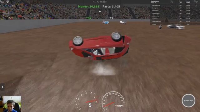 Разбиваем машины в роблокс дерби арена в игре Roblox Car Crushers 2 смотреть онлайн