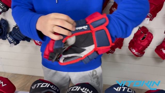 Обзор на перчатки хоккейные VITOKIN Prime смотреть онлайн