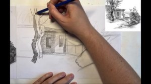 Рисуем пейзаж карандашом