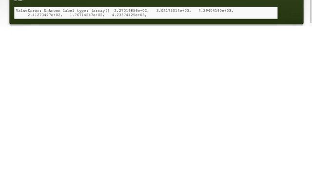 ValueError: Unknown label type: while implementing MLPClassifier смотреть онлайн