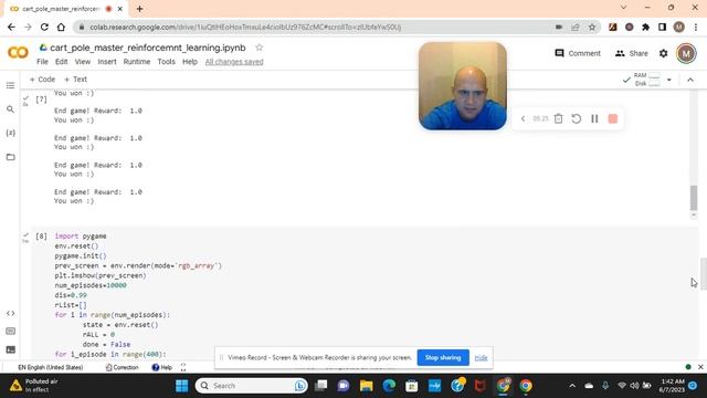 With Reinforcement Learning OpenAI gym train a rl agent cartpole to straighten itself out смотреть онлайн