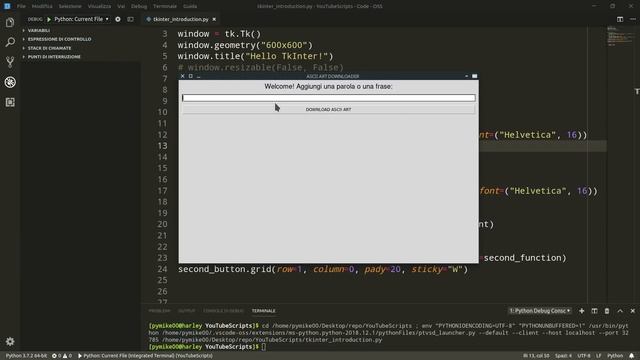 Come Creare Interfacce Grafiche per PYTHON con TKINTER - TUTORIAL ITALIANO TK смотреть онлайн