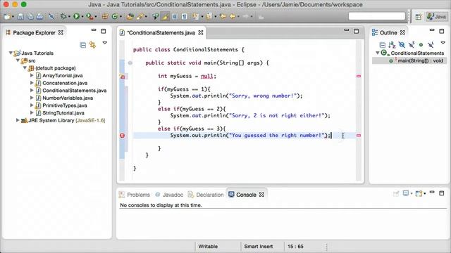 Java Tutorial 7 - Conditional Statements (if/else if/else statements) смотреть онлайн
